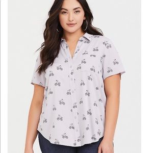 Torrid Cycle Sloth Challis Blouse